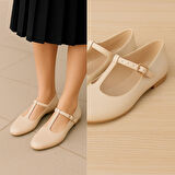 T-Strap Mary Jane Tasarım Babet