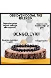Sertifikalı Obsidyen Doğal Taş Bileklik 6 Mm - B839