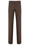 Regular Fit Desenli Yüksek Bel Kanvas Pantolon
