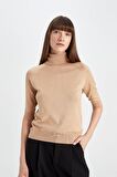 DeFacto Regular Fit Balıkçı Yaka Yarım Kol Basic Düz Triko Kazak U8280AZ24AUBG261