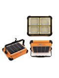  Cata CT-4698 Güneş Enerjili Solar 200W Watt LED Kamp Projektör Taşınabilir Sarı Beyaz ve Çakar Işık Lamba 