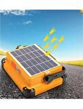  Cata CT-4698 Güneş Enerjili Solar 200W Watt LED Kamp Projektör Taşınabilir Sarı Beyaz ve Çakar Işık Lamba 