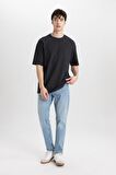 DeFacto Comfort Regular Fit Rahat Kesim Bisiklet Yaka Kısa Kollu Ağır Kumaş Basic Düz Tişört B4444AX24SPAR231