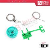 Fiat Punto MK2 188 188AX 1999-2005 3/5 Kapı 0046536311 İçin Ön Sağ Kapı Cam Kriko Tamir Seti