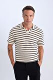 DeFacto Regular Fit Çizgili Kısa Kollu Polo Tişört B6532AX25SPER238