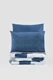 Cotton Box Modern Çift Kişilik Nevresim Takımı Solito İndigo