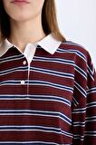 DeFacto Coool Loose Fit Çizgili Polo Yaka Uzun Kollu Tişört E4917AX25SPBR210