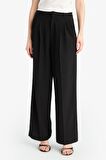 Wide Leg Kumaş Pantolon Normal Bel Geniş Paça