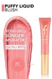 Flormar Puffy Nemlendirici Etkili&Parlak Bitişli Sünger Aplikatörlü Likit Allık-001 Pinky Glow-8682536093866