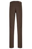 Regular Fit Desenli Yüksek Bel Kanvas Pantolon