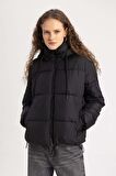 DeFacto Su Geçirmez Regular Fit Kapüşonlu Şişme Mont C0488AX24SPBK27
