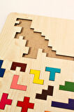 Ahşap Eğitici Puzzle | 3’ü 1 Arada Şekiller, Renkler ve Hayvanlar Yapboz | Montessori 3+ Yaş Oyuncak