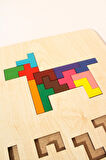 Ahşap Eğitici Puzzle | 3’ü 1 Arada Şekiller, Renkler ve Hayvanlar Yapboz | Montessori 3+ Yaş Oyuncak