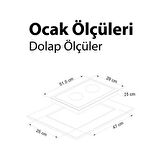 AFM techV5-02 Vitroseramik 2'li Ankastre Elektrikli Ocak