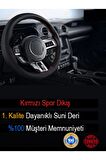 Hyundai i40 Deri Direksiyon Kılıfı, Kırmızı Yüzüklü Spor Dikiş Uyumlu