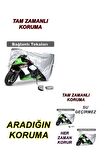 Honda Nighthawk 250 Arka Çanta Uyumlu Motor Branda Örtü Miflonlu Premium 4 Mevsim Koruma Gri