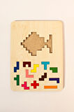 Ahşap Eğitici Puzzle | 3’ü 1 Arada Şekiller, Renkler ve Hayvanlar Yapboz | Montessori 3+ Yaş Oyuncak