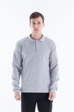 POLO YAKA GRİ SWEATSHİRT