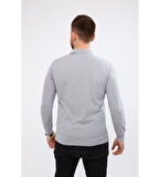 POLO YAKA GRİ SWEATSHİRT