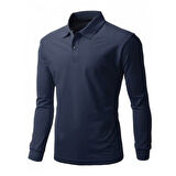 POLO YAKA LACİVERT SWEATSHİRT
