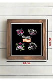 Happy Kitchen Mutfak Duvar Dekorasyonu Ahşap Çerçeve Dekoratif Duvar Çerçevesi