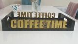 Coffee Time Ahşap Tepsi