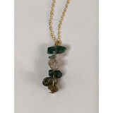 Yosunlu Akik Kırık Taş Kolye- Anka Gemstone