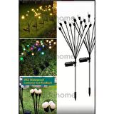Mobgift 8 LED'Lİ GÜNEŞ ENERJİLİ BAHÇE ÇİTİ AYDINLATMA LAMBA (RENKLİ)