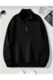 3 iplik yarım fermuarlı sweatshirt şardonlu premium kumaş lc waikiki kalıp