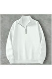 3 iplik yarım fermuarlı sweatshirt şardonlu premium kumaş lc waikiki kalıp