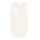 Sema Baby Jakarlı Askılı Badi (Body) - Beyaz 9-12 Ay