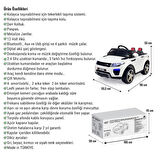 12 Volt Uzaktan Kumandalı Akülü Araba RAPTOR GT Deri Koltuk