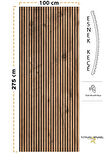Mdf Ahşap Akustik Duvar Paneli 100 x 280 cm Atlantik Çam