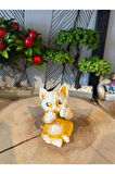 Dekoratif mini kedi biblo polyester