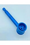 Metal Pipo Mavi 2Parça Süzgeçli Pipe //10cm