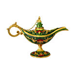 Dekoratif Alaaddin Sihirli Lambası - Vintage Tasarım, 13x8.5 cm