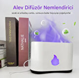 3D Alev Görünümlü 7 Renk Led Işıklı Gece Lambası Hava Nemlendirici Alev Aroma Yayıcı