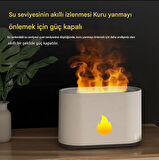 3D Alev Görünümlü 7 Renk Led Işıklı Gece Lambası Hava Nemlendirici Alev Aroma Yayıcı