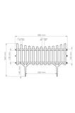 Yeşil Mini Bahçe Çiti Dekoratif Esnek Plastik Çit Peyzaj Koruma Panel Çit 58-36 Cm 1 Adet