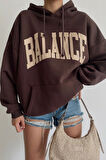 Kadın Kahverengi Balance Sweatshirt
