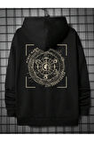 Erkek Avant Sırt Baskılı Oversize Kapşonlu Sweatshirt
