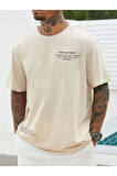 Unisex Happiest Baskılı Oversize T-shirt