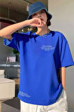 Unisex Happiest Baskılı Oversize T-shirt