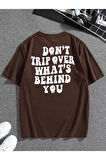 Unisex Don't Sırt Baskılı Oversize T-shirt