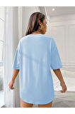 Unisex California West Baskılı Oversize T-shirt