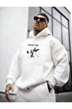 Erkek Linkin Park Baskılı Kapüşonlu Sweatshirt