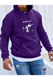 Erkek Linkin Park Baskılı Kapüşonlu Sweatshirt