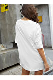 Kadın Malibu Baskılı Oversize T-Shirt