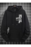 Erkek Slowly Baskı Kapüşonlu Sweatshirt