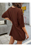 Kadın New York Baskılı Oversize T-Shirt
